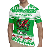 Personalized Wales Christmas Dragon Rugby Jersey Nadolig Llawen Green Version - Wonder Print Shop