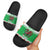 Personalized Wales Christmas Dragon Slide Sandals Nadolig Llawen Green Version - Wonder Print Shop