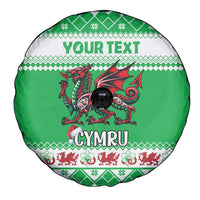 Personalized Wales Christmas Dragon Spare Tire Cover Nadolig Llawen Green Version - Wonder Print Shop