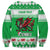 Personalized Wales Christmas Dragon Sweatshirt Nadolig Llawen Green Version - Wonder Print Shop