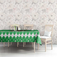 Personalized Wales Christmas Dragon Tablecloth Nadolig Llawen Green Version - Wonder Print Shop