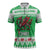 Personalized Wales Christmas Dragon Zipper Polo Shirt Nadolig Llawen Green Version - Wonder Print Shop