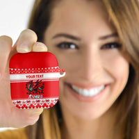 Personalized Wales Christmas Dragon AirPods Case Nadolig Llawen Red Version - Wonder Print Shop