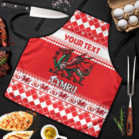 Personalized Wales Christmas Dragon Apron Nadolig Llawen Red Version - Wonder Print Shop