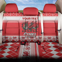 Personalized Wales Christmas Dragon Back Car Seat Cover Nadolig Llawen Red Version - Wonder Print Shop
