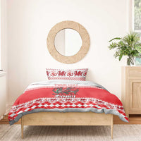 Personalized Wales Christmas Dragon Bedding Set Nadolig Llawen Red Version - Wonder Print Shop