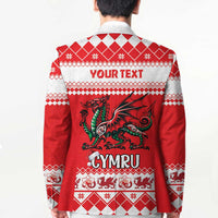 Personalized Wales Christmas Dragon Blazer Nadolig Llawen Red Version - Wonder Print Shop