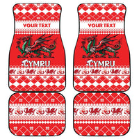 Personalized Wales Christmas Dragon Car Mats Nadolig Llawen Red Version - Wonder Print Shop