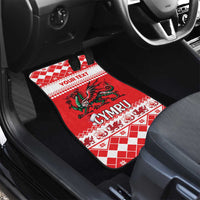 Personalized Wales Christmas Dragon Car Mats Nadolig Llawen Red Version - Wonder Print Shop