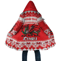 Personalized Wales Christmas Dragon Cloak Nadolig Llawen Red Version - Wonder Print Shop