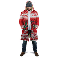 Personalized Wales Christmas Dragon Cloak Nadolig Llawen Red Version - Wonder Print Shop