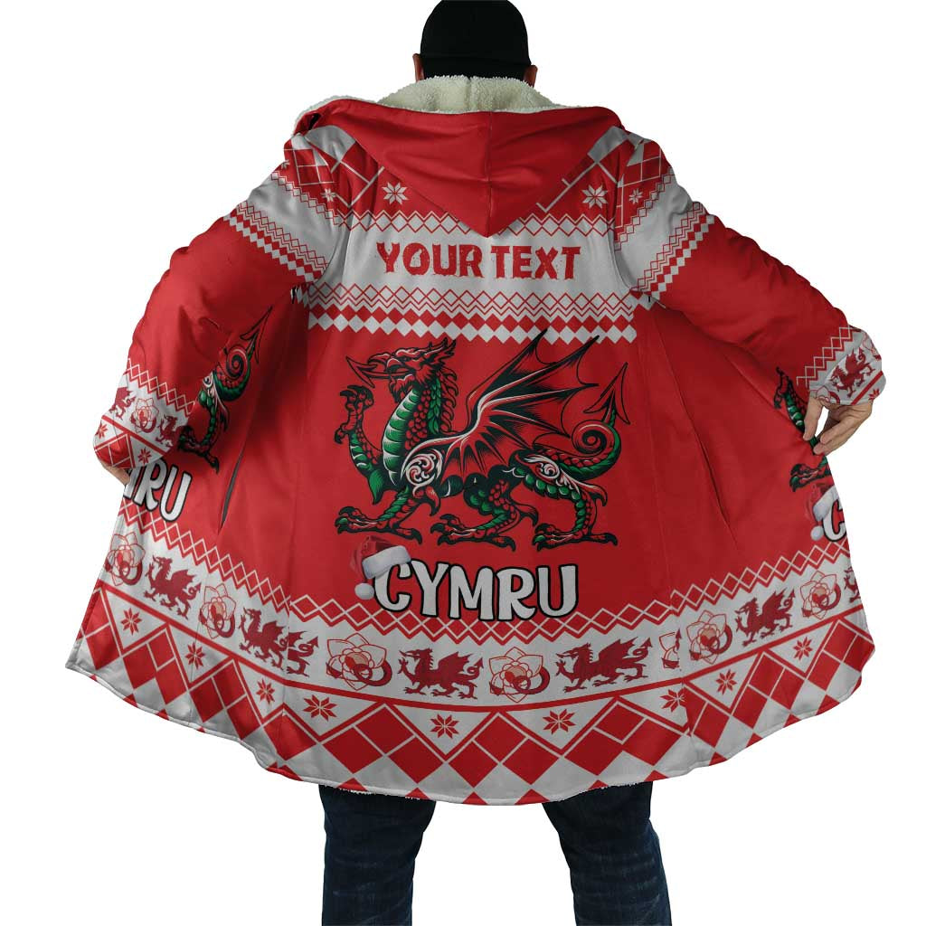Personalized Wales Christmas Dragon Cloak Nadolig Llawen Red Version - Wonder Print Shop