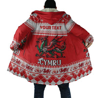 Personalized Wales Christmas Dragon Cloak Nadolig Llawen Red Version - Wonder Print Shop