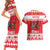 Personalized Wales Christmas Dragon Couples Matching Short Sleeve Bodycon Dress and Hawaiian Shirt Nadolig Llawen Red Version - Wonder Print Shop