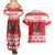 Personalized Wales Christmas Dragon Couples Matching Summer Maxi Dress and Hawaiian Shirt Nadolig Llawen Red Version - Wonder Print Shop