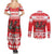 Personalized Wales Christmas Dragon Couples Matching Summer Maxi Dress and Long Sleeve Button Shirt Nadolig Llawen Red Version - Wonder Print Shop