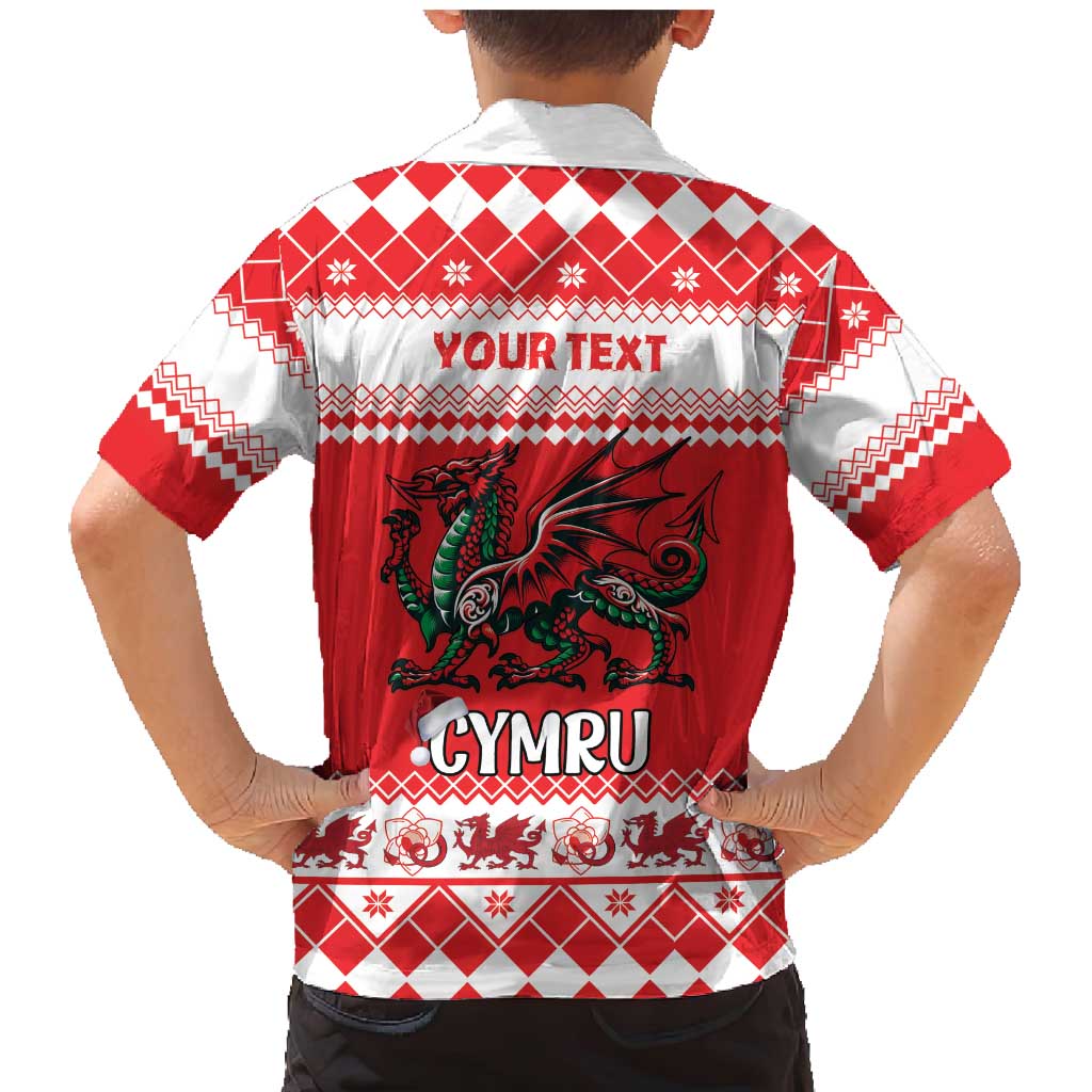 Personalized Wales Christmas Dragon Family Matching Mermaid Dress and Hawaiian Shirt Nadolig Llawen Red Version - Wonder Print Shop
