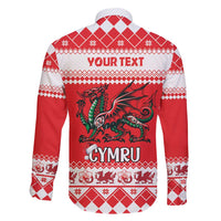 Personalized Wales Christmas Dragon Family Matching Puletasi and Hawaiian Shirt Nadolig Llawen Red Version - Wonder Print Shop