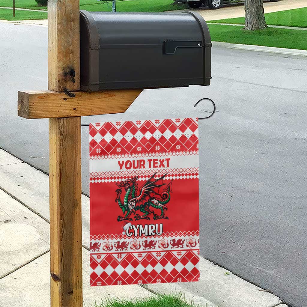 Personalized Wales Christmas Dragon Garden Flag Nadolig Llawen Red Version - Wonder Print Shop