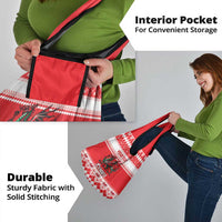 Personalized Wales Christmas Dragon Grocery Bag Nadolig Llawen Red Version - Wonder Print Shop