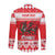 Personalized Wales Christmas Dragon Long Sleeve Button Shirt Nadolig Llawen Red Version - Wonder Print Shop