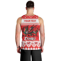 Personalized Wales Christmas Dragon Men Tank Top Nadolig Llawen Red Version - Wonder Print Shop