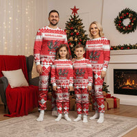 Personalized Wales Christmas Dragon Christmas Pajama Set Nadolig Llawen Red Version - Wonder Print Shop