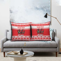 Personalized Wales Christmas Dragon Pillow Cover Nadolig Llawen Red Version - Wonder Print Shop