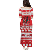 Personalized Wales Christmas Dragon Puletasi Nadolig Llawen Red Version - Wonder Print Shop