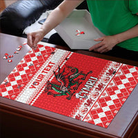 Personalized Wales Christmas Dragon Puzzle Nadolig Llawen Red Version - Wonder Print Shop