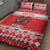 Personalized Wales Christmas Dragon Quilt Bed Set Nadolig Llawen Red Version - Wonder Print Shop
