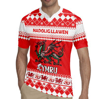 Personalized Wales Christmas Dragon Rugby Jersey Nadolig Llawen Red Version - Wonder Print Shop