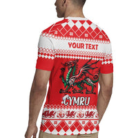Personalized Wales Christmas Dragon Rugby Jersey Nadolig Llawen Red Version - Wonder Print Shop