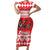 Personalized Wales Christmas Dragon Short Sleeve Bodycon Dress Nadolig Llawen Red Version - Wonder Print Shop