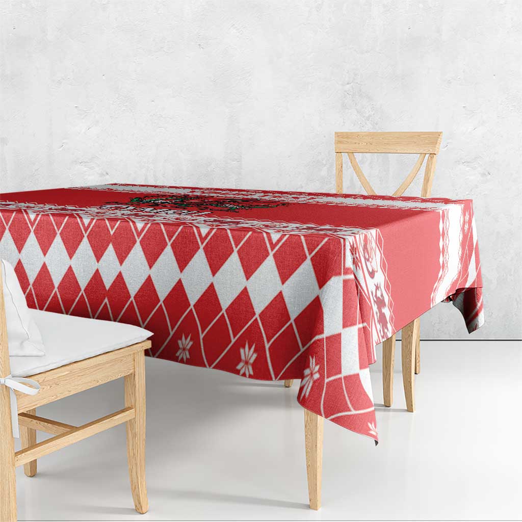 Personalized Wales Christmas Dragon Tablecloth Nadolig Llawen Red Version - Wonder Print Shop