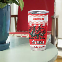 Personalized Wales Christmas Dragon Tumbler Cup Nadolig Llawen Red Version - Wonder Print Shop
