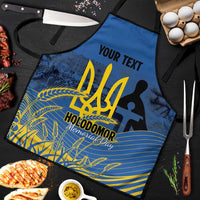Personalized Holodomor Memorial Day Apron Ukrainian Trident And Wheat Remembrance - Wonder Print Shop