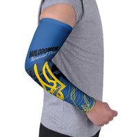 Personalized Holodomor Memorial Day Arm Sleeves Ukrainian Trident And Wheat Remembrance - Wonder Print Shop