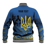 Personalized Holodomor Memorial Day Baseball Jacket Ukrainian Trident And Wheat Remembrance - Wonder Print Shop