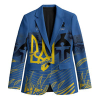 Personalized Holodomor Memorial Day Blazer Ukrainian Trident And Wheat Remembrance - Wonder Print Shop