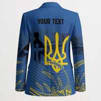 Personalized Holodomor Memorial Day Blazer Ukrainian Trident And Wheat Remembrance - Wonder Print Shop