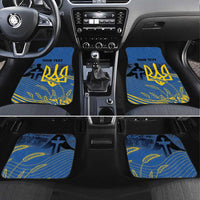 Personalized Holodomor Memorial Day Car Mats Ukrainian Trident And Wheat Remembrance - Wonder Print Shop