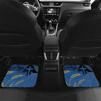 Personalized Holodomor Memorial Day Car Mats Ukrainian Trident And Wheat Remembrance - Wonder Print Shop