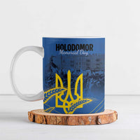 Personalized Holodomor Memorial Day Ceramic Mug Ukrainian Trident And Wheat Remembrance - Wonder Print Shop