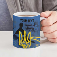 Personalized Holodomor Memorial Day Ceramic Mug Ukrainian Trident And Wheat Remembrance - Wonder Print Shop