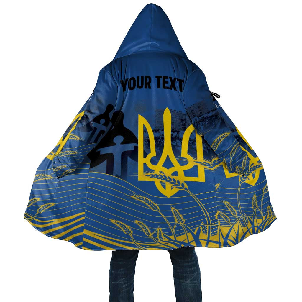 Personalized Holodomor Memorial Day Cloak Ukrainian Trident And Wheat Remembrance - Wonder Print Shop