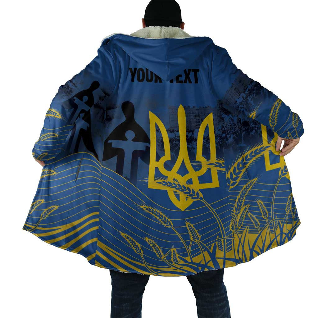 Personalized Holodomor Memorial Day Cloak Ukrainian Trident And Wheat Remembrance - Wonder Print Shop