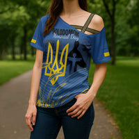 Personalized Holodomor Memorial Day Cross Shoulder Shirt Ukrainian Trident And Wheat Remembrance - Wonder Print Shop