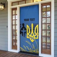 Personalized Holodomor Memorial Day Door Cover Ukrainian Trident And Wheat Remembrance - Wonder Print Shop