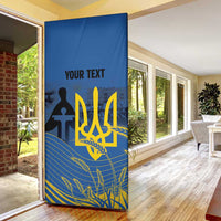 Personalized Holodomor Memorial Day Door Cover Ukrainian Trident And Wheat Remembrance - Wonder Print Shop
